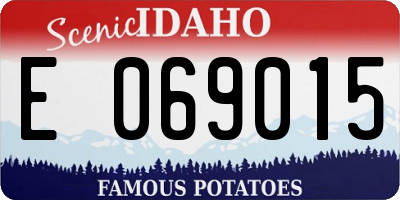 ID license plate E069015
