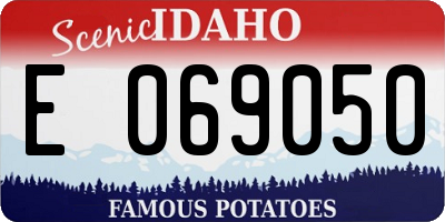 ID license plate E069050