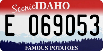 ID license plate E069053