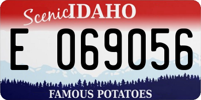 ID license plate E069056