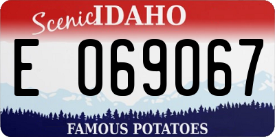 ID license plate E069067