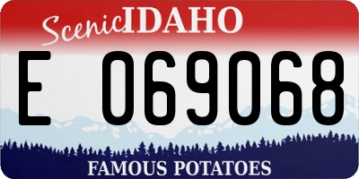 ID license plate E069068