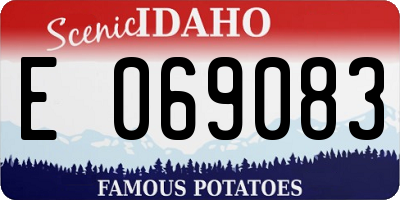 ID license plate E069083