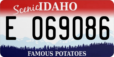 ID license plate E069086