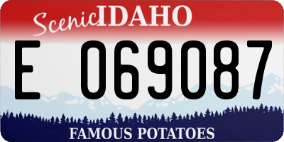 ID license plate E069087