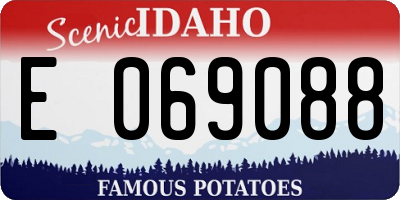 ID license plate E069088