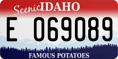 ID license plate E069089