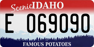 ID license plate E069090