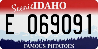 ID license plate E069091