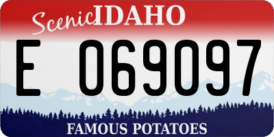 ID license plate E069097