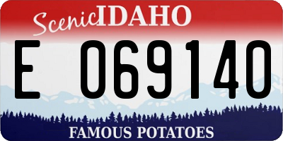 ID license plate E069140