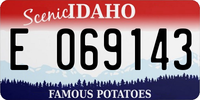 ID license plate E069143