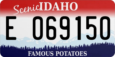 ID license plate E069150