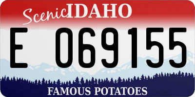 ID license plate E069155