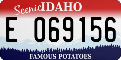 ID license plate E069156