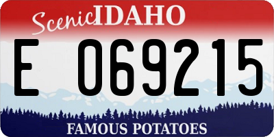 ID license plate E069215