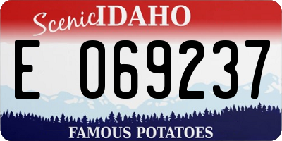 ID license plate E069237