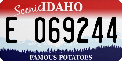 ID license plate E069244