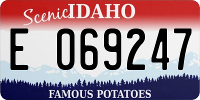 ID license plate E069247