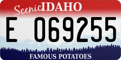 ID license plate E069255