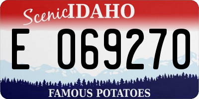 ID license plate E069270