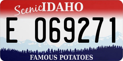ID license plate E069271