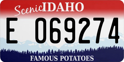 ID license plate E069274