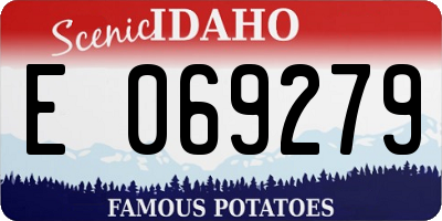ID license plate E069279