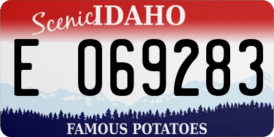ID license plate E069283