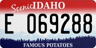 ID license plate E069288