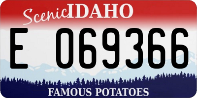 ID license plate E069366