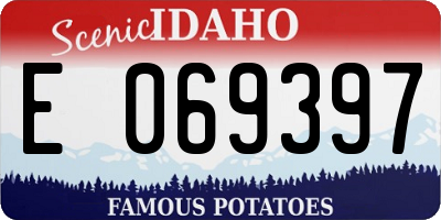 ID license plate E069397