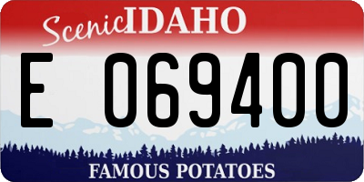 ID license plate E069400