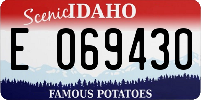 ID license plate E069430