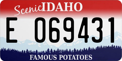 ID license plate E069431