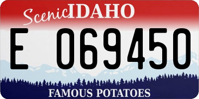 ID license plate E069450