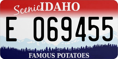 ID license plate E069455