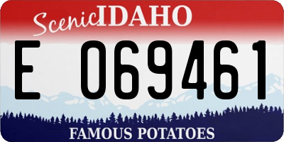 ID license plate E069461
