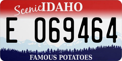 ID license plate E069464