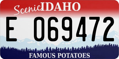 ID license plate E069472