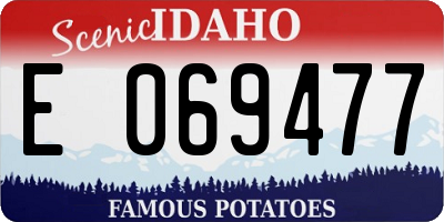 ID license plate E069477