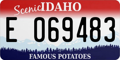 ID license plate E069483