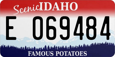 ID license plate E069484