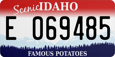 ID license plate E069485