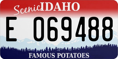 ID license plate E069488