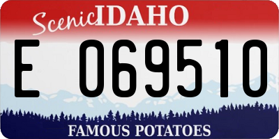 ID license plate E069510