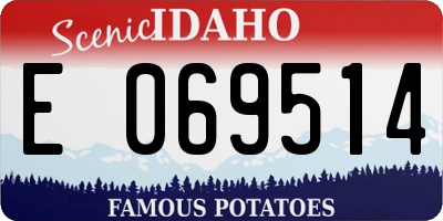 ID license plate E069514