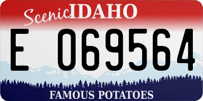 ID license plate E069564