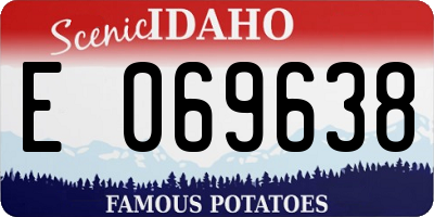 ID license plate E069638