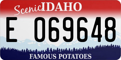ID license plate E069648